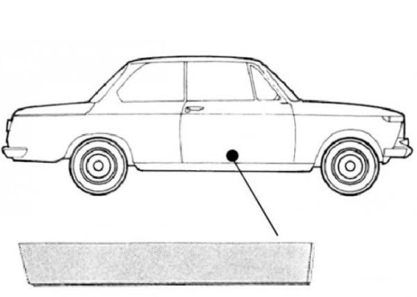 Türblech, außen rechts (202072), BMW 02er (Typ 114, E6, E10, E20)